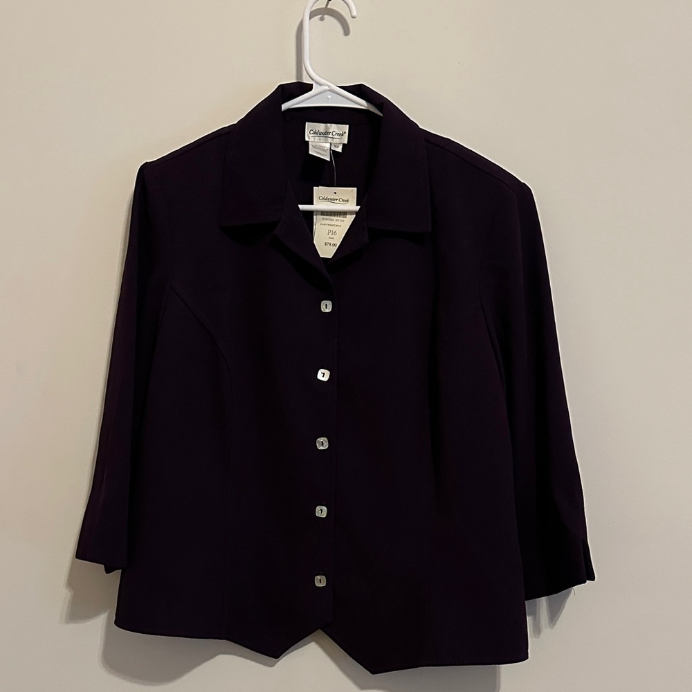Coldwater Creek Dark Purple Blazer